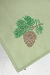 Полотенце ваф 45/60 Олива с вышивкой Шишки (ТТ) (160 гр)