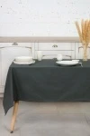 Скатерть из хлопка (ЭТ) "Темно-серый" (евро-угол)