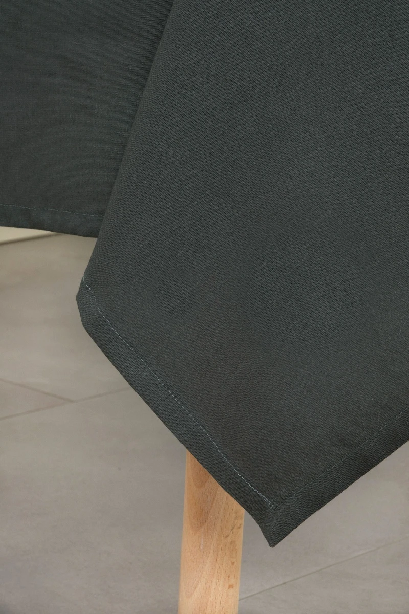 Скатерть из хлопка (ЭТ) "Темно-серый" (евро-угол)