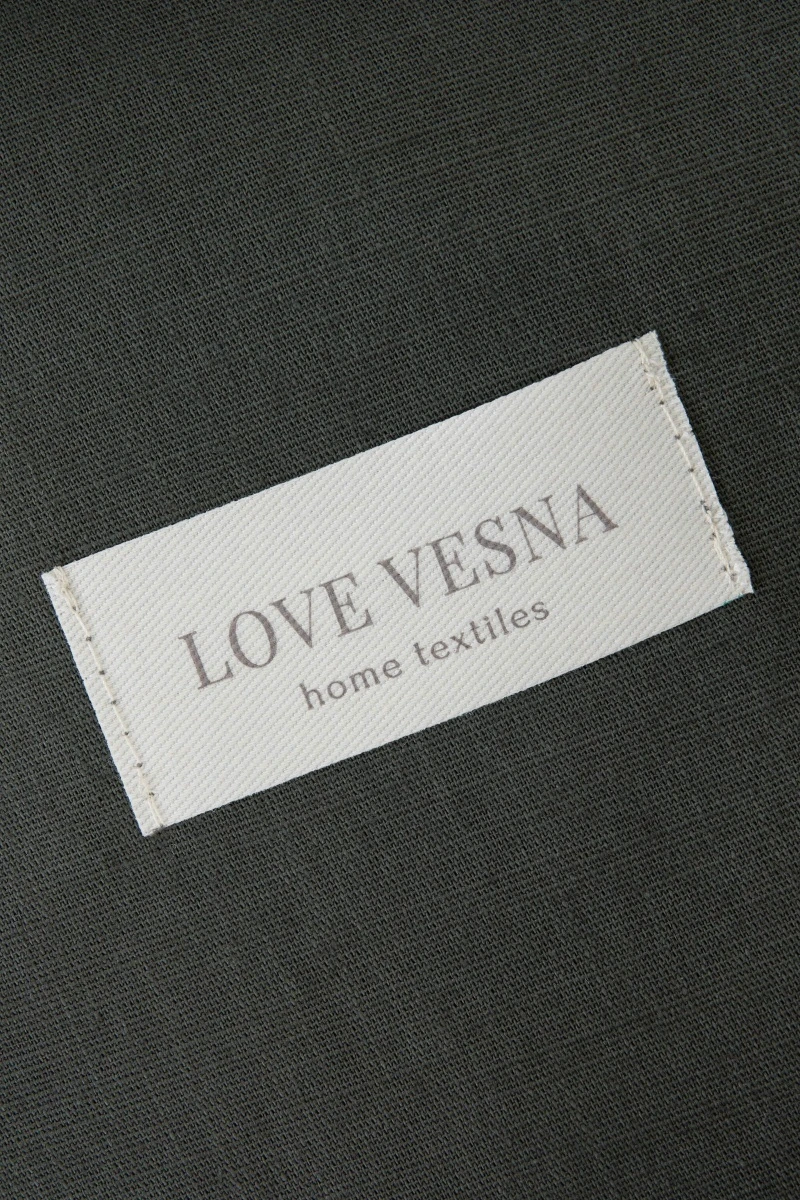 Скатерть из хлопка (ЭТ) "Темно-серый" (евро-угол)