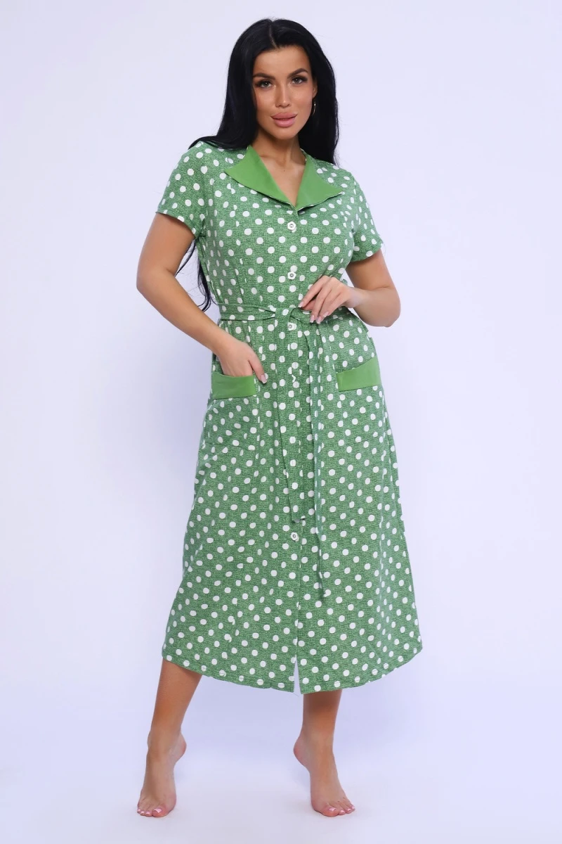 Халат 35327 (горох крупный зеленый)