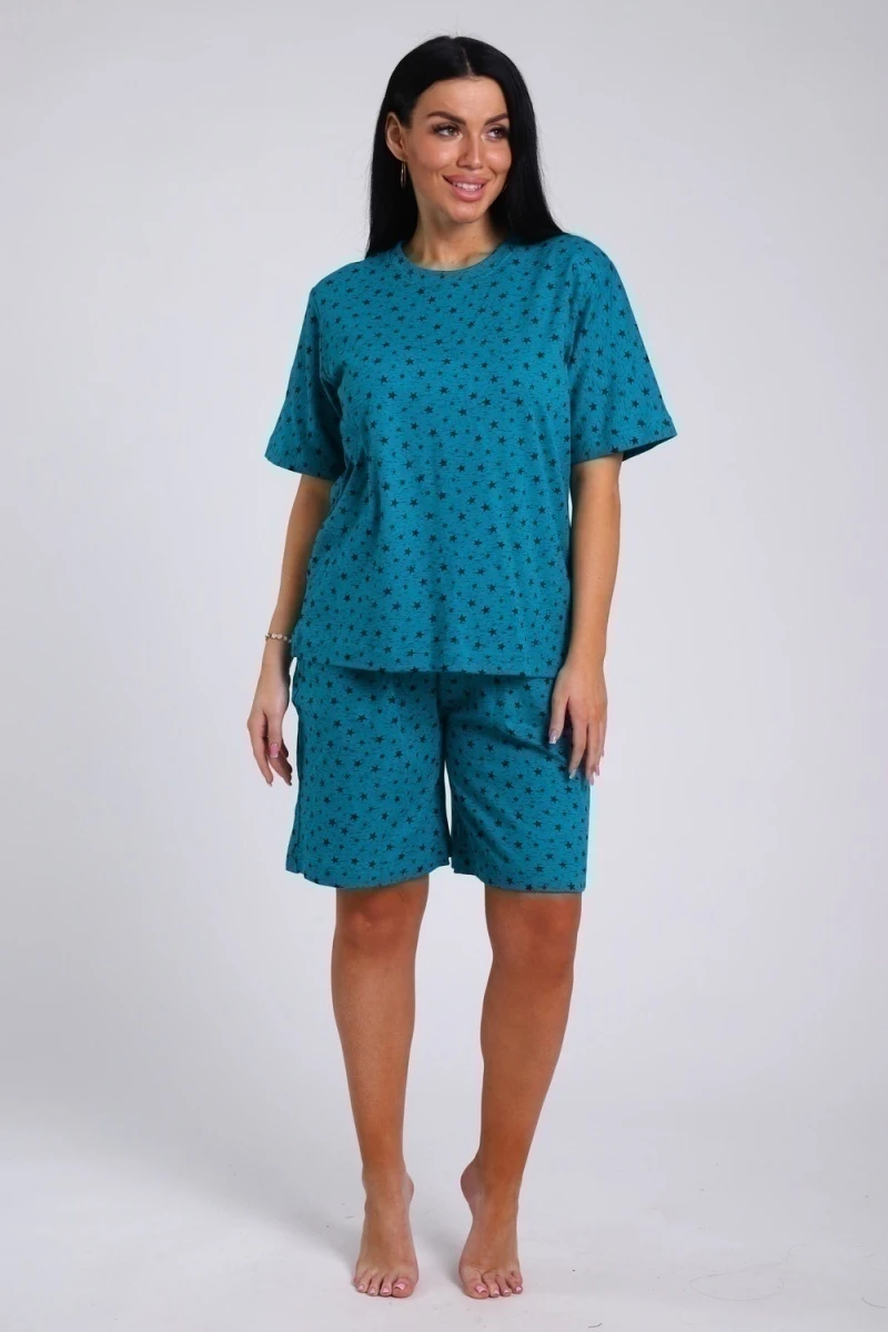 Костюм с шортами 52317 (изумруд)