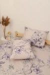 Простыня на резинке перкаль Цветущая лиана (сирень)