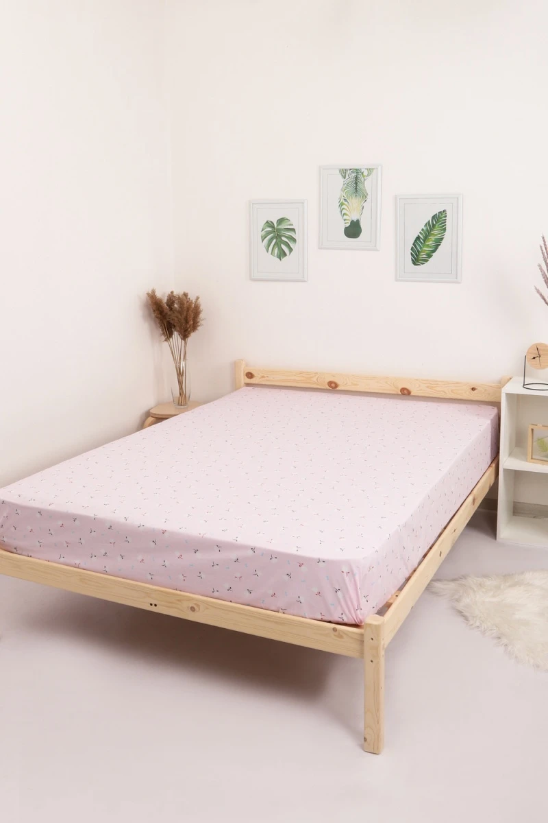 Простыня перкаль Розовое поле (розовый)