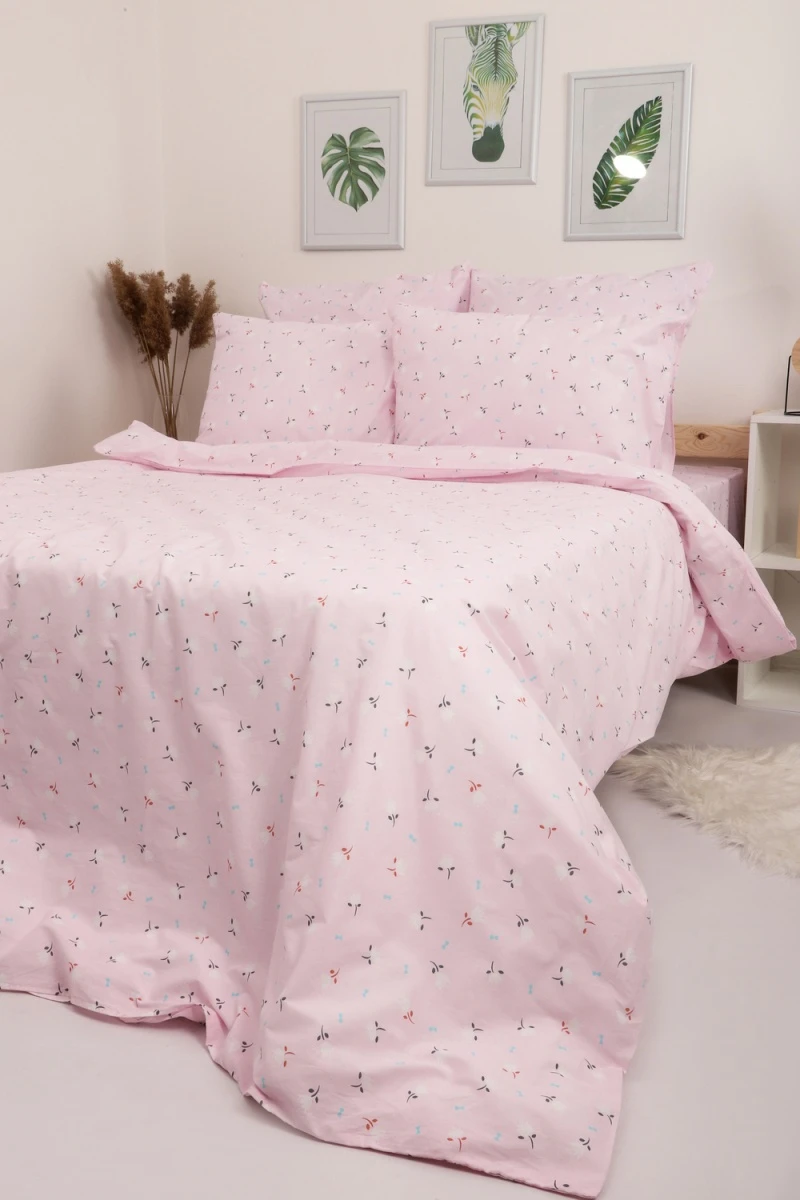 Простыня перкаль Розовое поле (розовый)