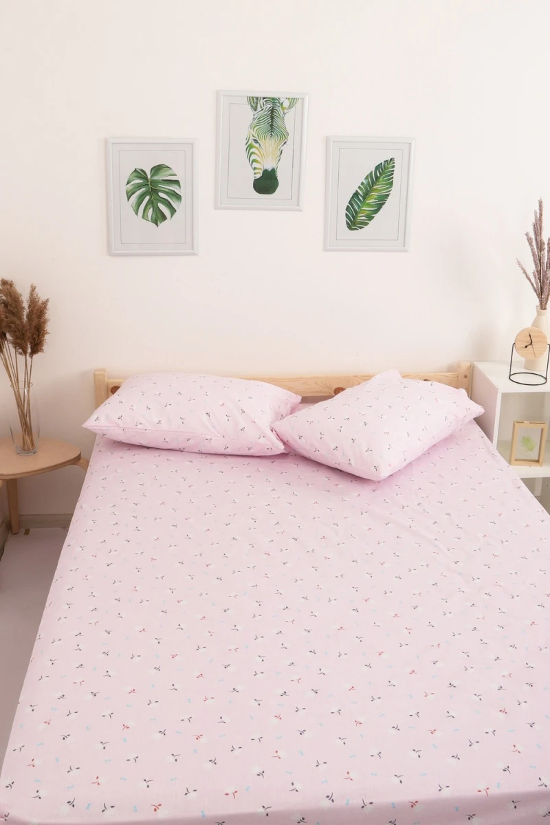 Простыня перкаль Розовое поле (розовый)