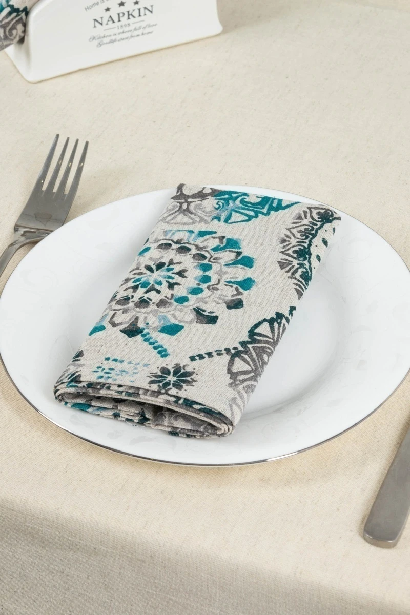 Салфетка полулен "ГЯ" Мистерия (зеленый)