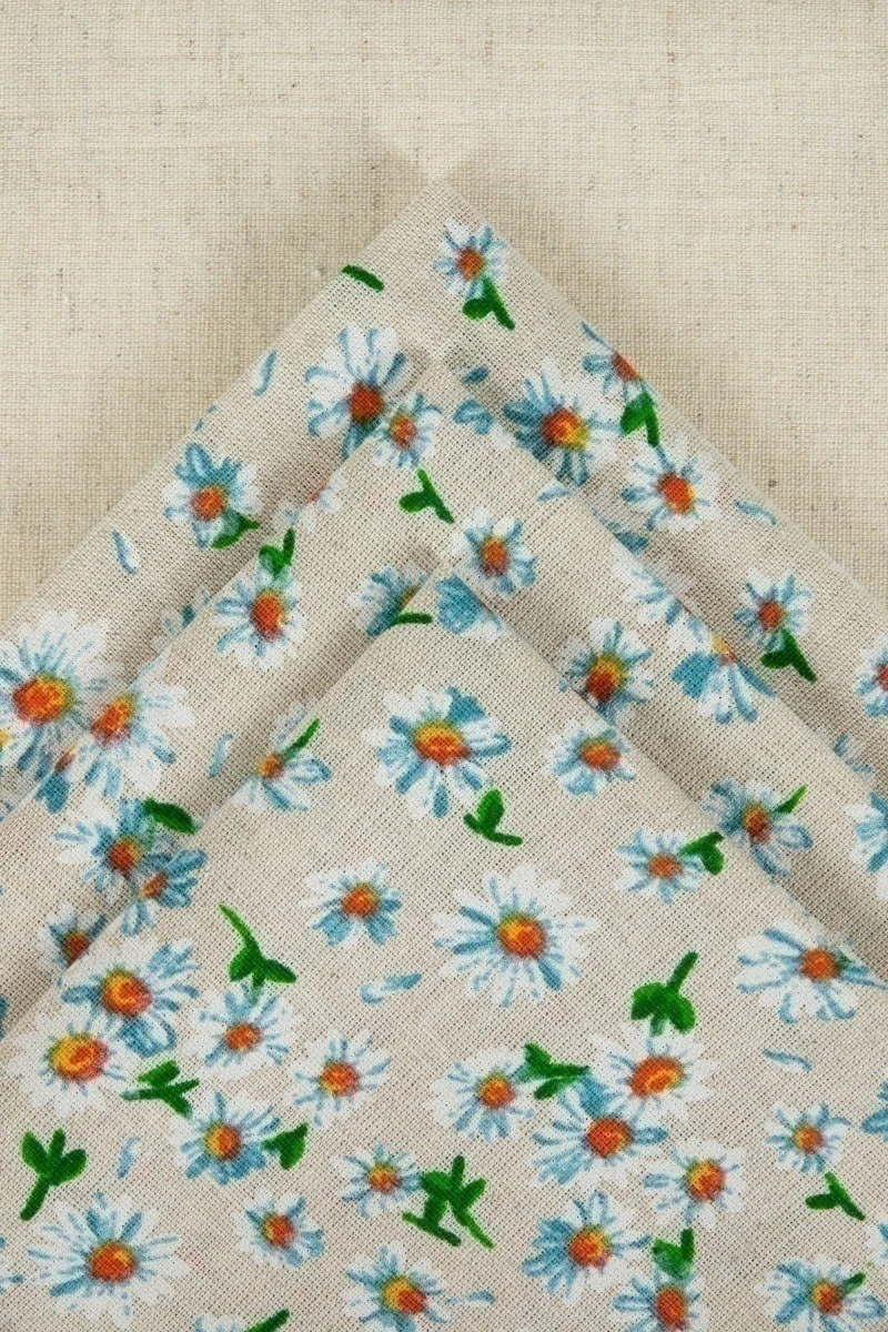 Салфетка полулен "ГОС" Россыпь ромашек