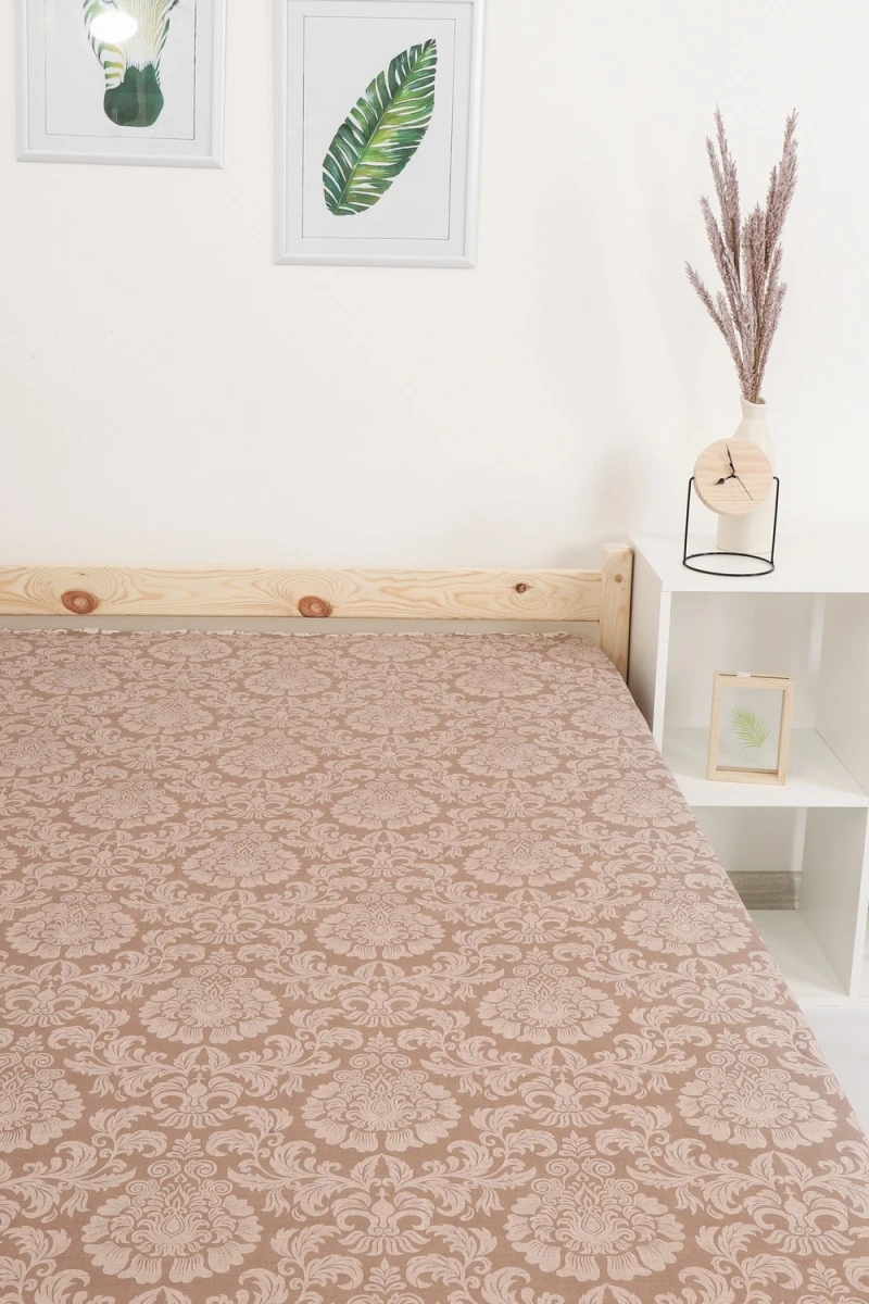 Простыня перкаль Ренессанс (коричневый)