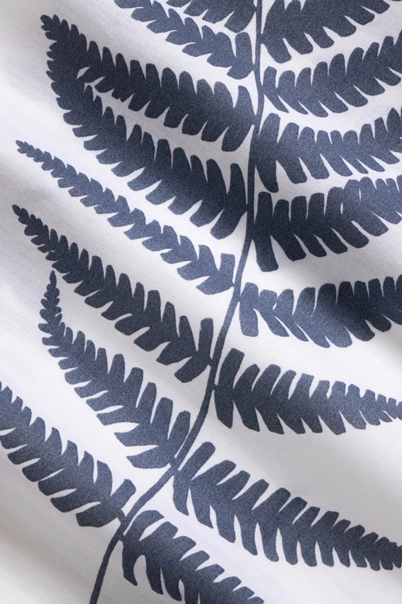 1 + 1 Пододеяльник и наволочка поплин "Папоротник" белый, 50х70 см ("ГОС")