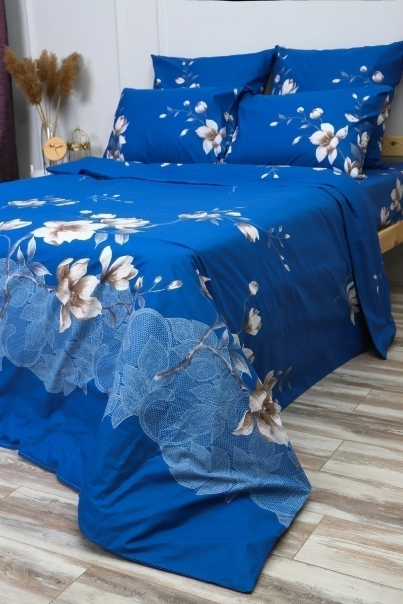 Наволочка поплин Сияние ночи (синий)