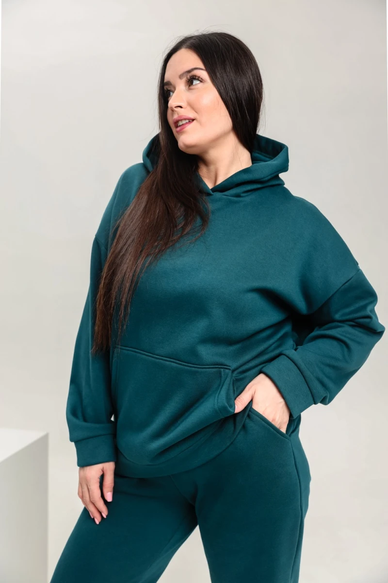 Костюм с брюками 42346 (темно-зеленый)