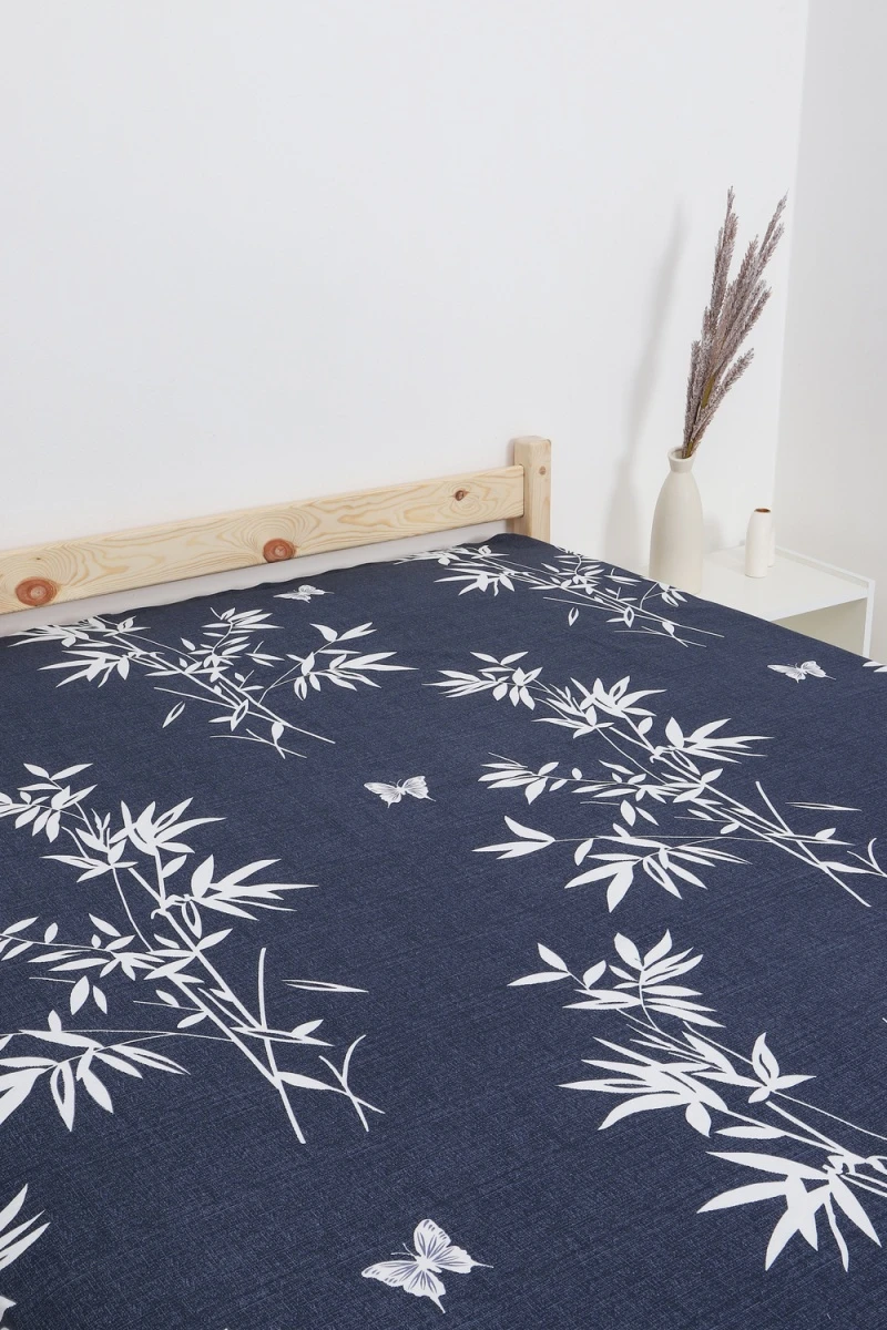 Простыня перкаль Бамбук (темно-синий)