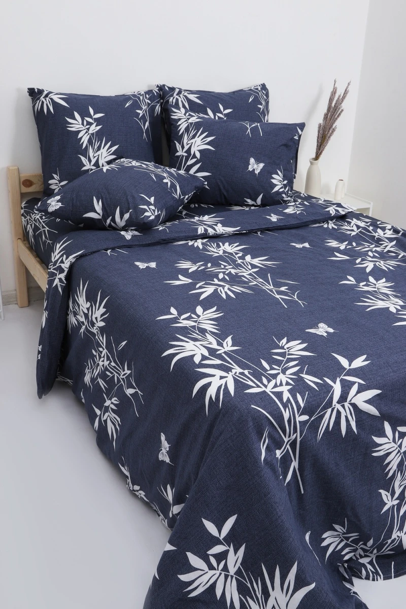 Простыня перкаль Бамбук (темно-синий)