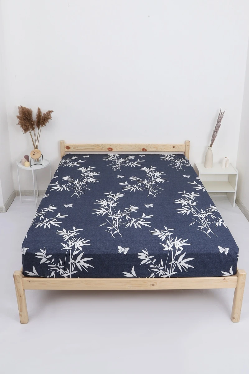 Простыня перкаль Бамбук (темно-синий)