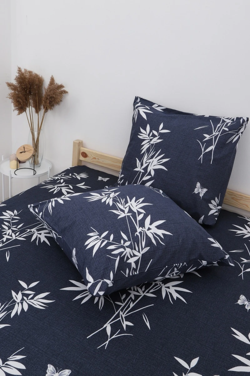 Простыня перкаль Бамбук (темно-синий)