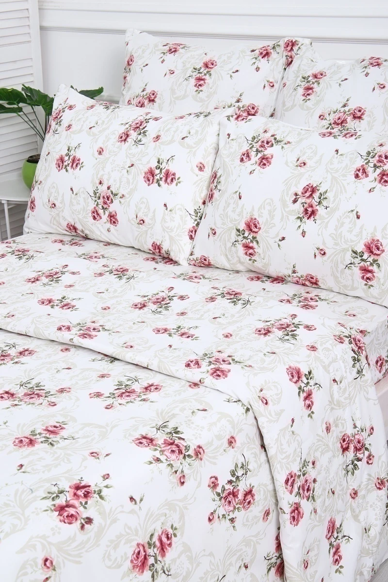 Простыня на резинке бязь ГОСТ Гобелен (белый)