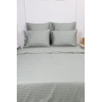 Пододеяльник из страйп-сатина Комфорт (фисташковый)