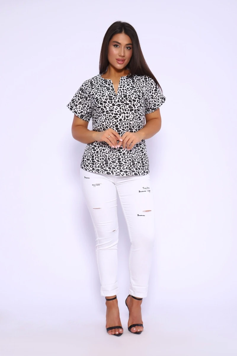 Футболка 32726 (леопард-черный)