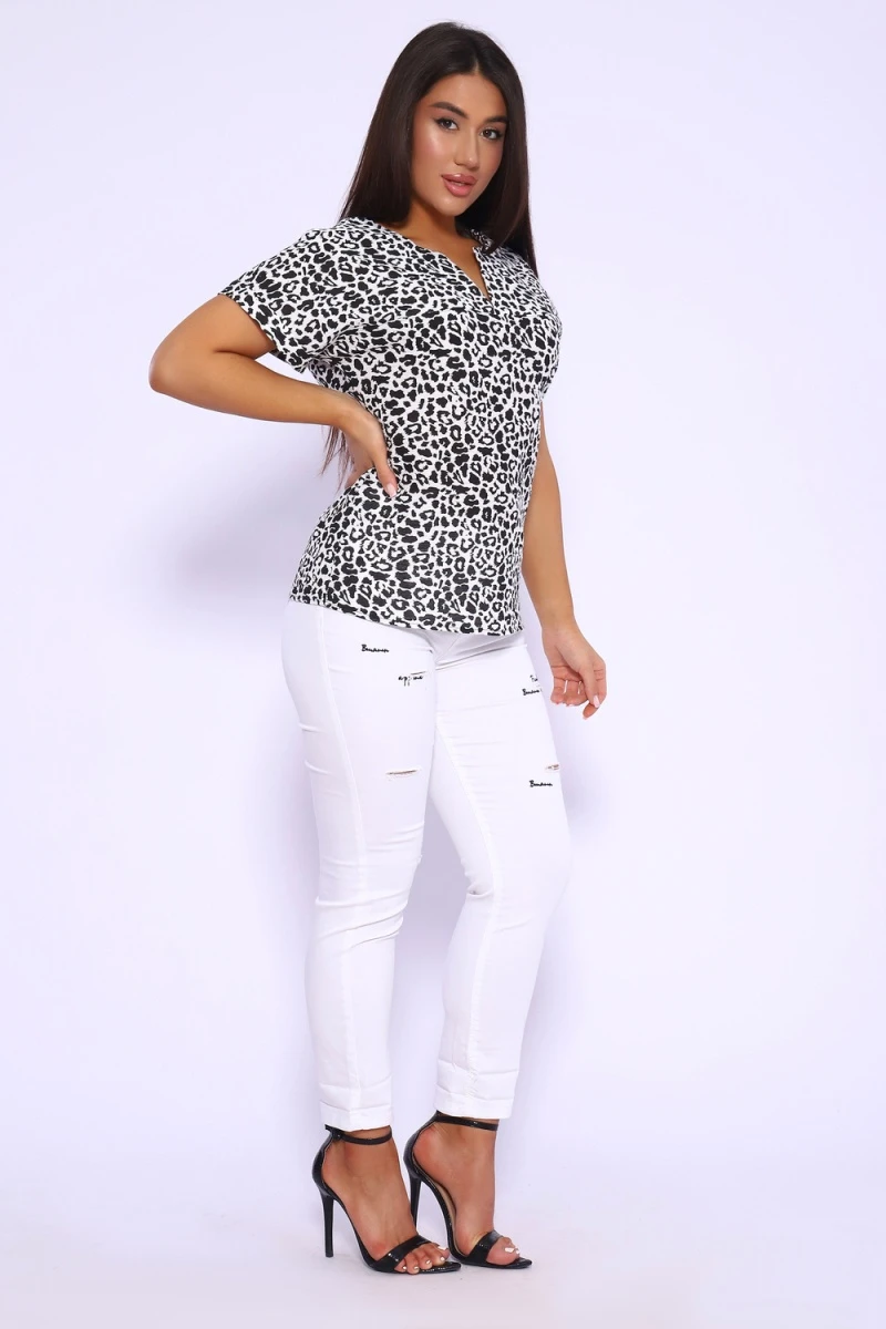 Футболка 32726 (леопард-черный)