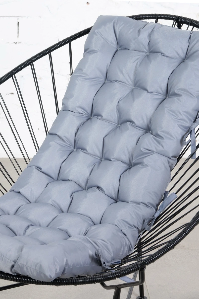 Подушка на скамью Оксфорд "Пыльный голубой"