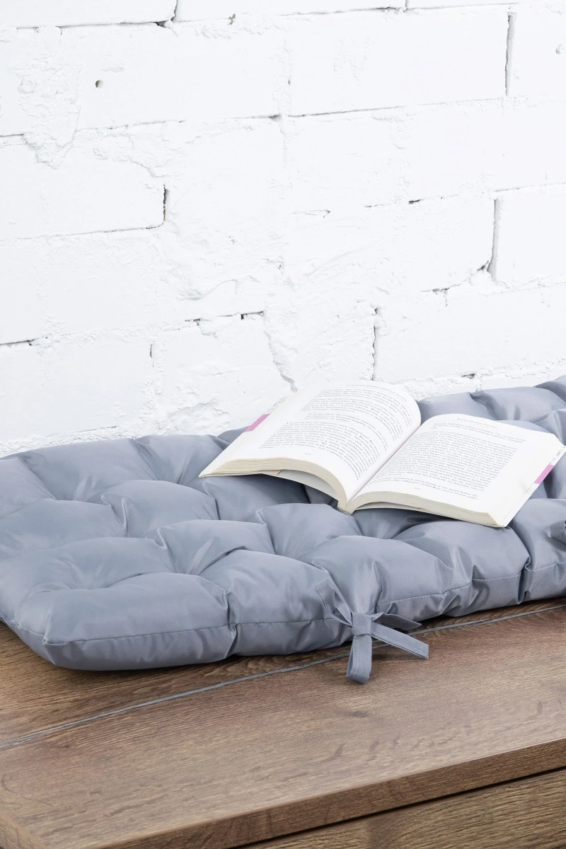 Подушка на скамью Оксфорд "Пыльный голубой"