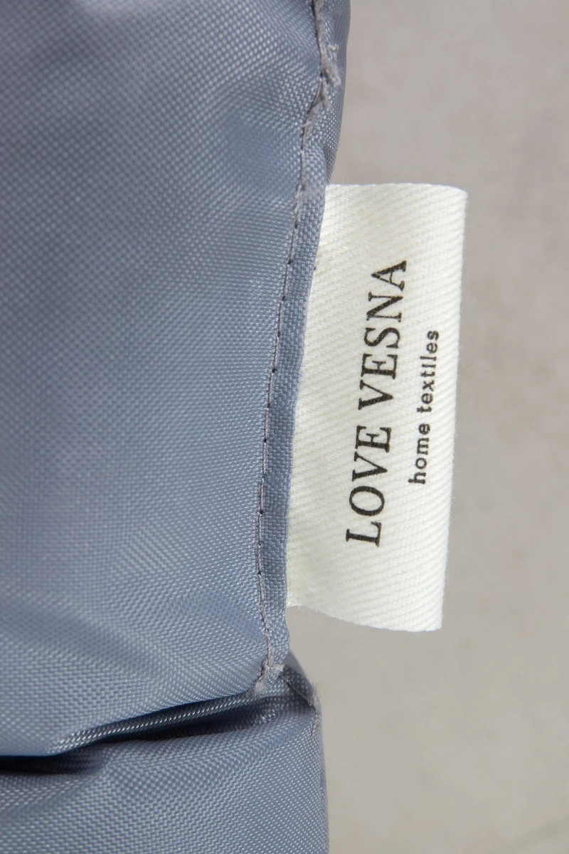 Подушка на скамью Оксфорд "Пыльный голубой"