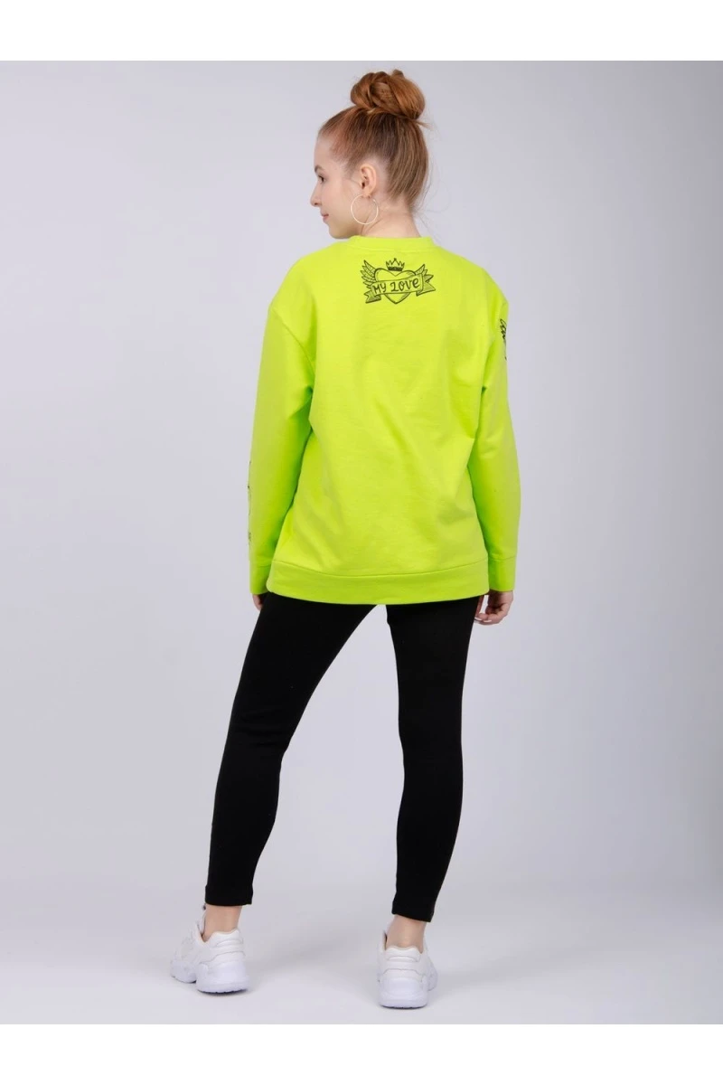 Костюм "КД-117" салатовый, с начёсом, трикотаж