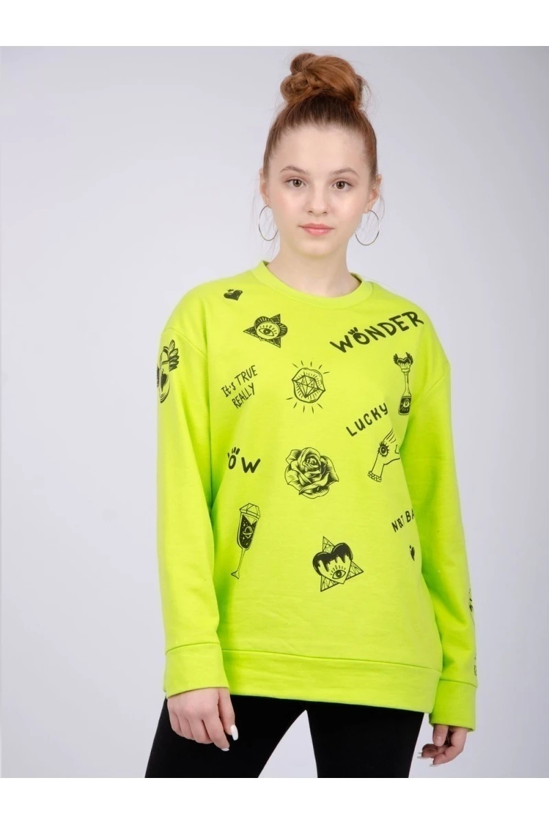 Костюм "КД-117" салатовый, с начёсом, трикотаж