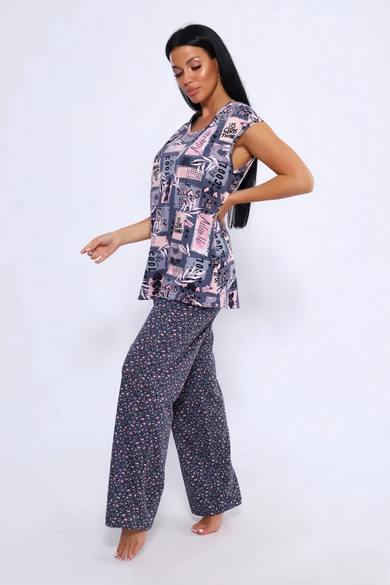 Костюм с брюками 78560 (розовый)