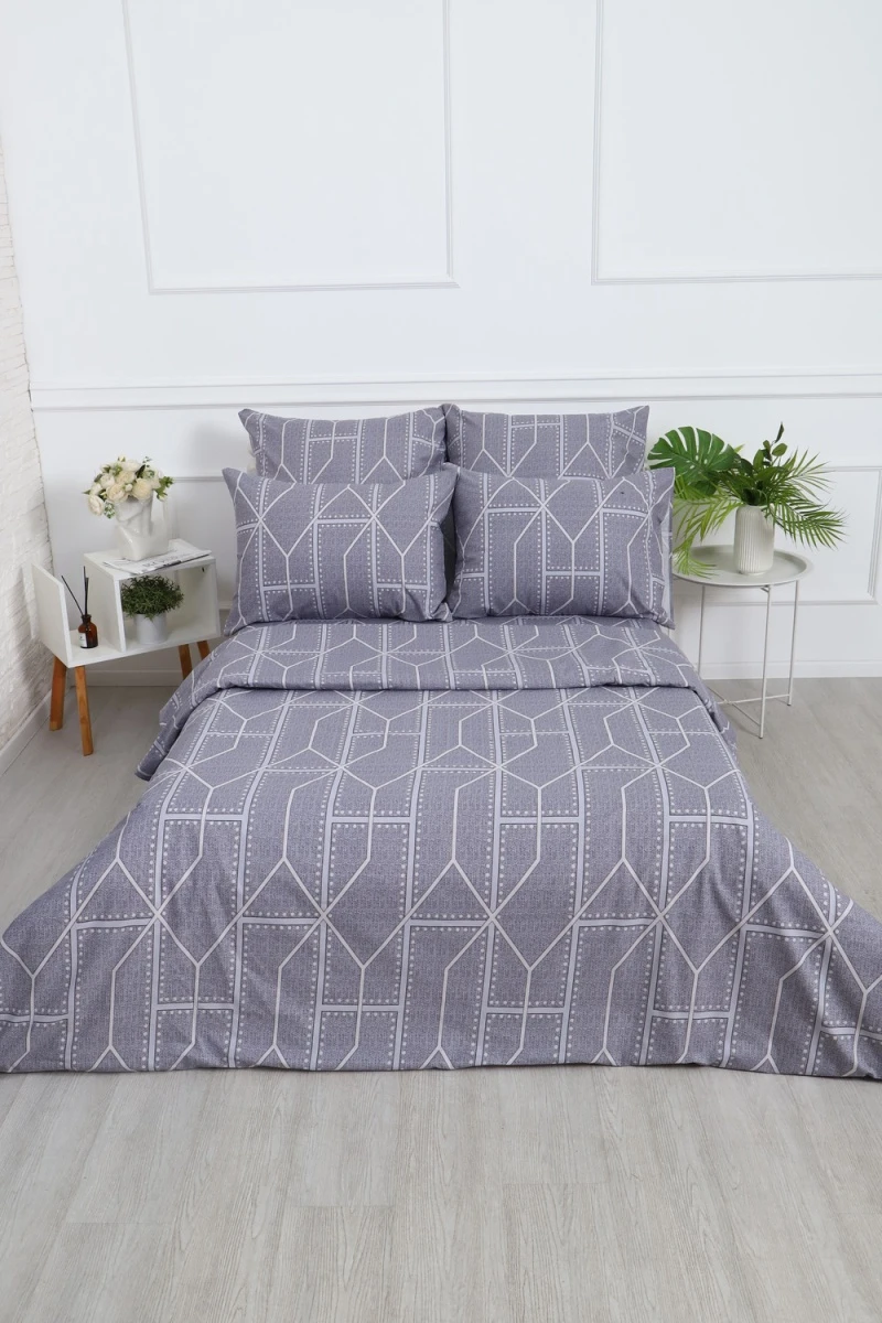 Простыня на резинке бязь ГОСТ Арно (серый)