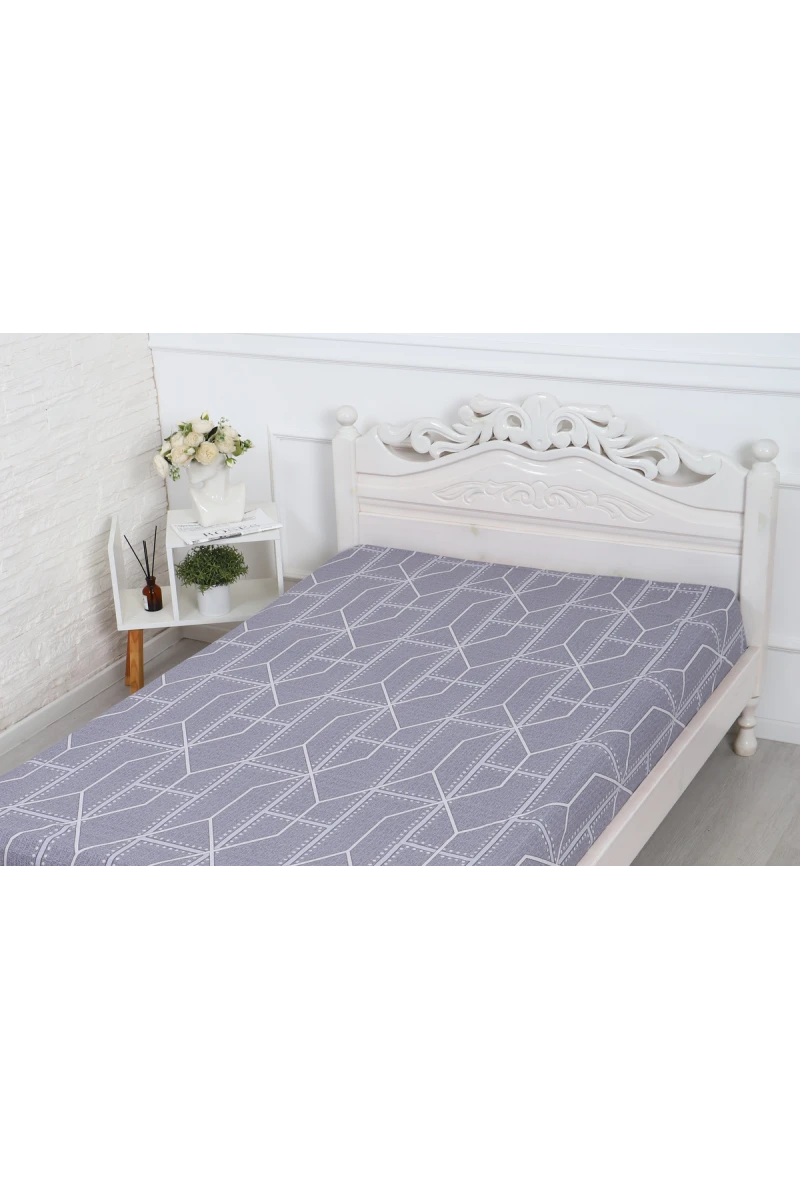 Простыня на резинке бязь ГОСТ Арно (серый)