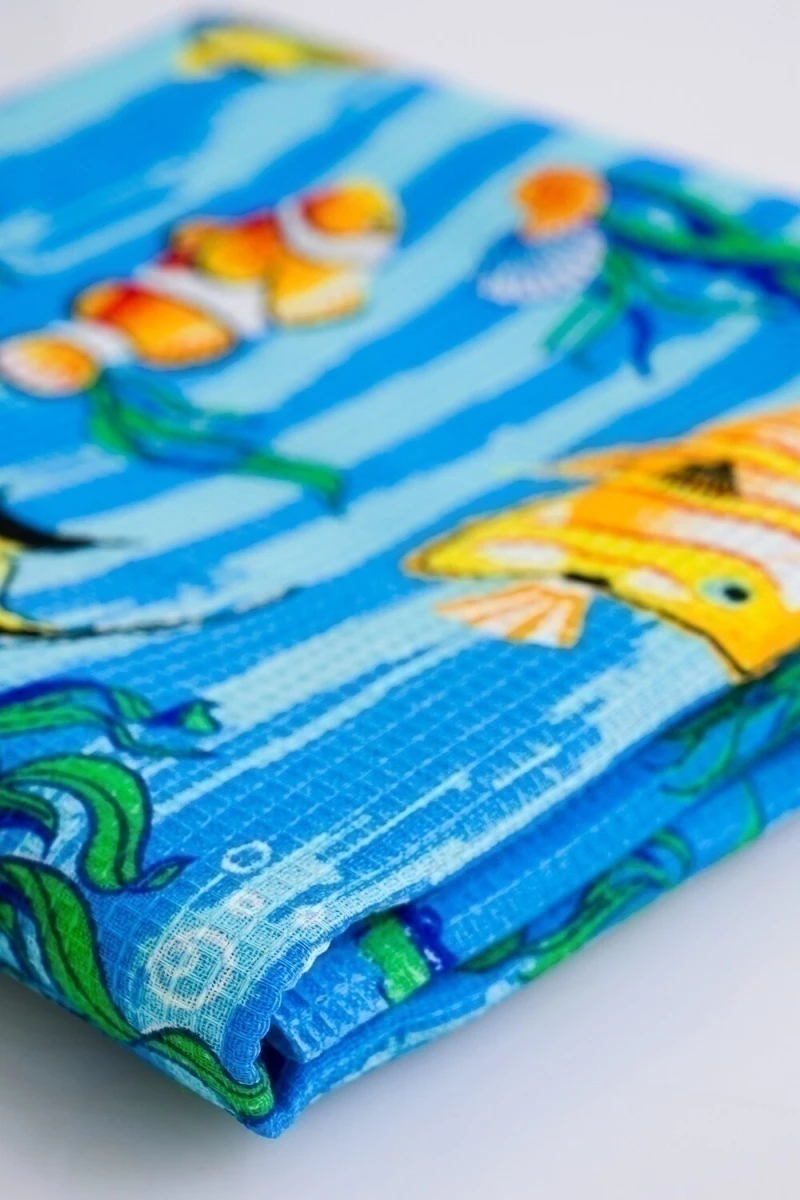 Полотенце Рыбки (синий)