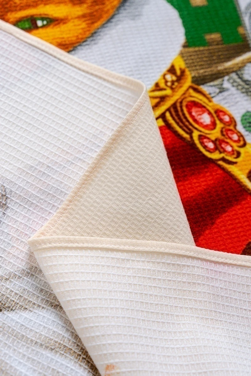 Полотенце Денежный кот (бежевый)