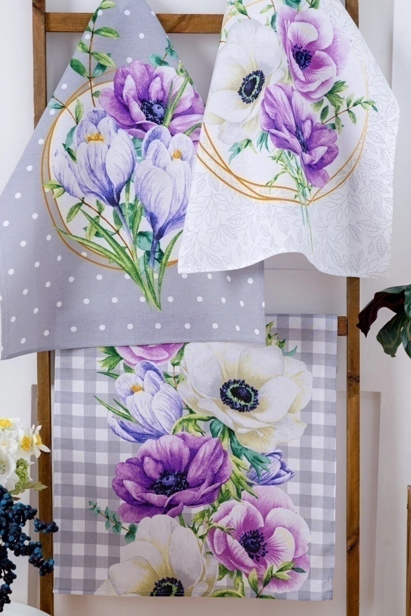 Полотенце Серенада купон набор из 3 штук (серый)