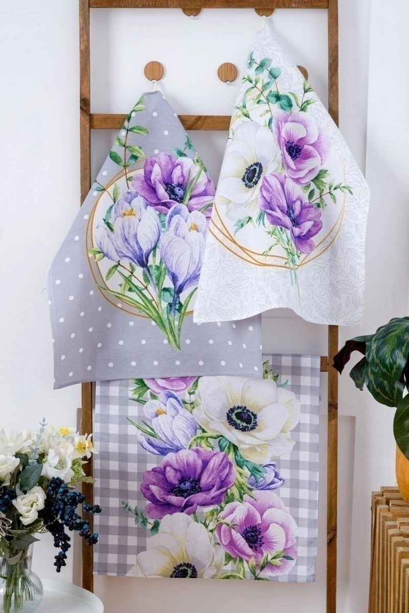 Полотенце Серенада купон набор из 3 штук (серый)