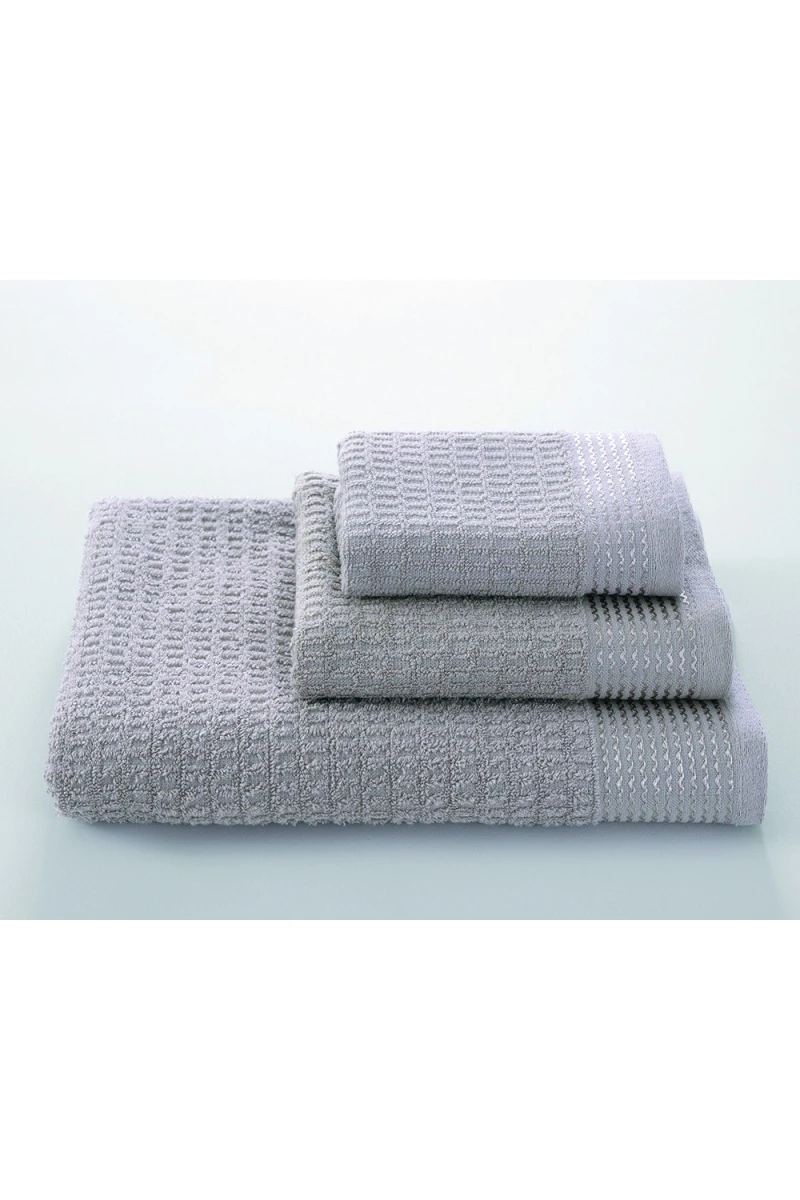 Полотенце махровое Волна (серый)