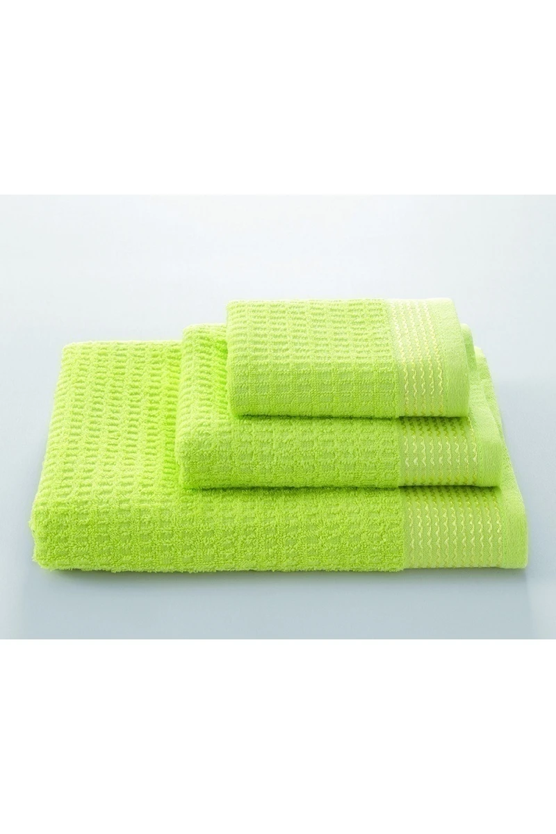 Полотенце махровое Волна (лимонный)