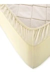 Простыня трикотажная на резинке (кремовый)