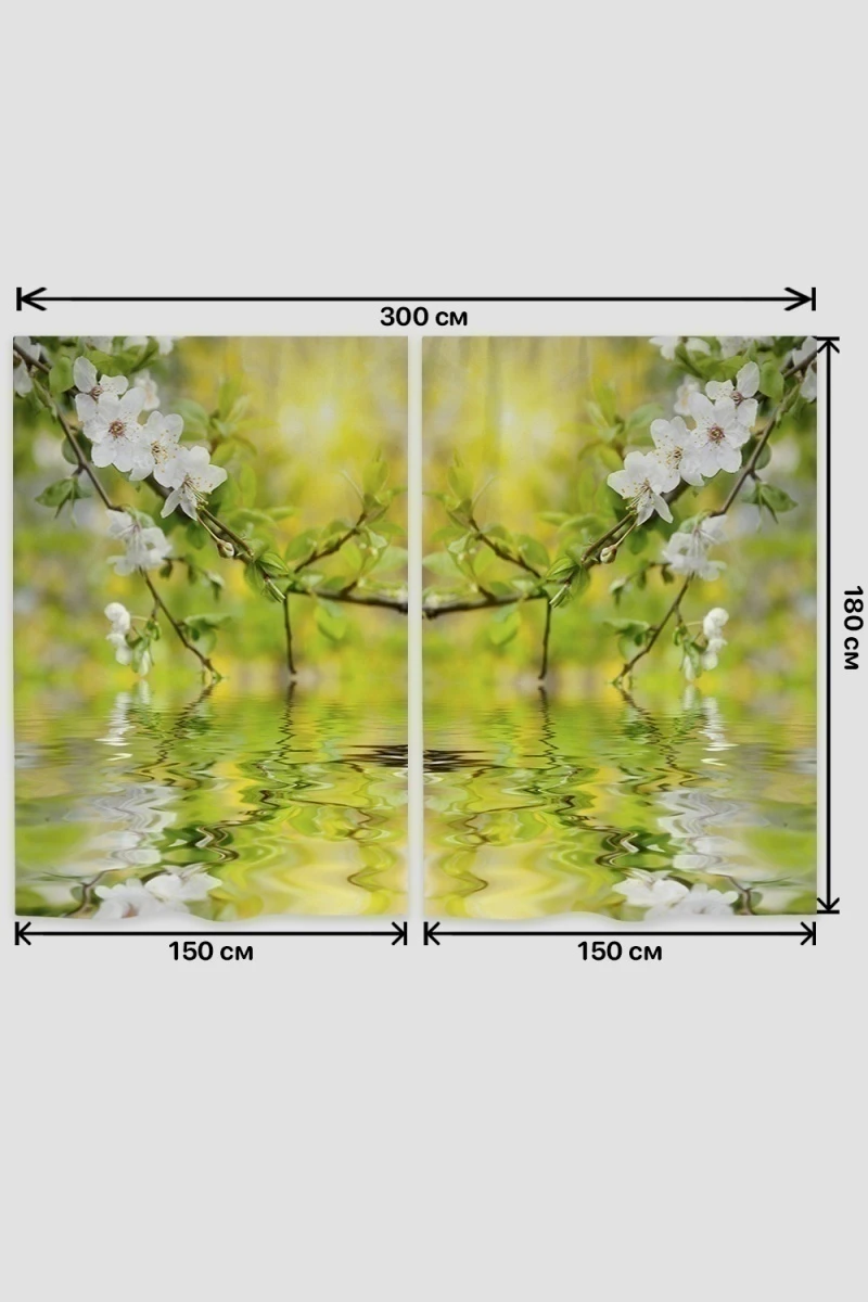 Фотошторы 10833 (зеленый)