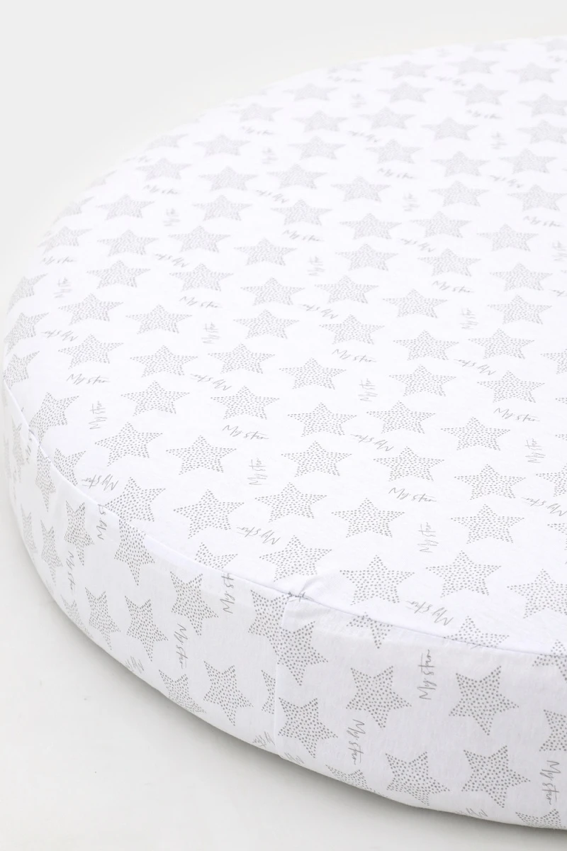 Простыня на резинке трикотажная на круглый матрас 75х75 арт (в ассортименте)