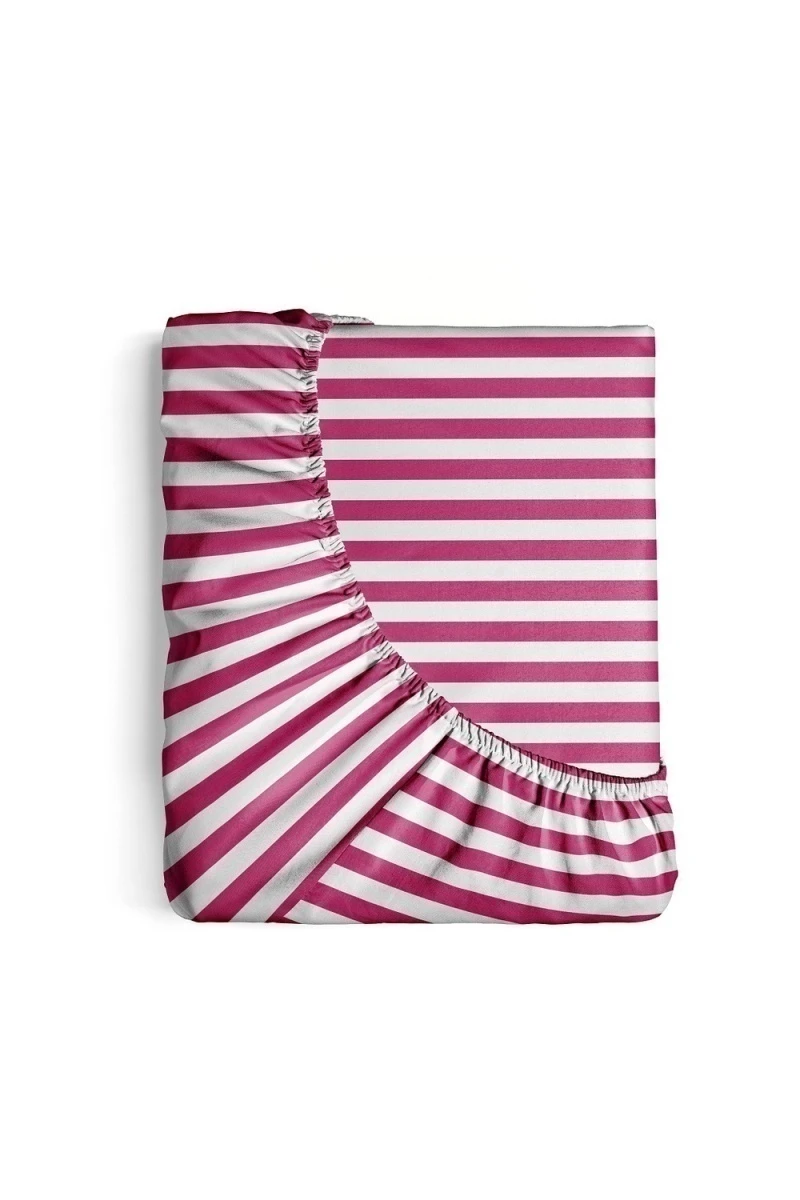 Простыня на резинке Urban Family Малиновый полоса (в ассортименте)