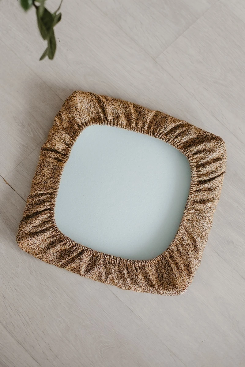 Подушка для мебели Сидушка на табурет квадратная (коричневый квадрат)