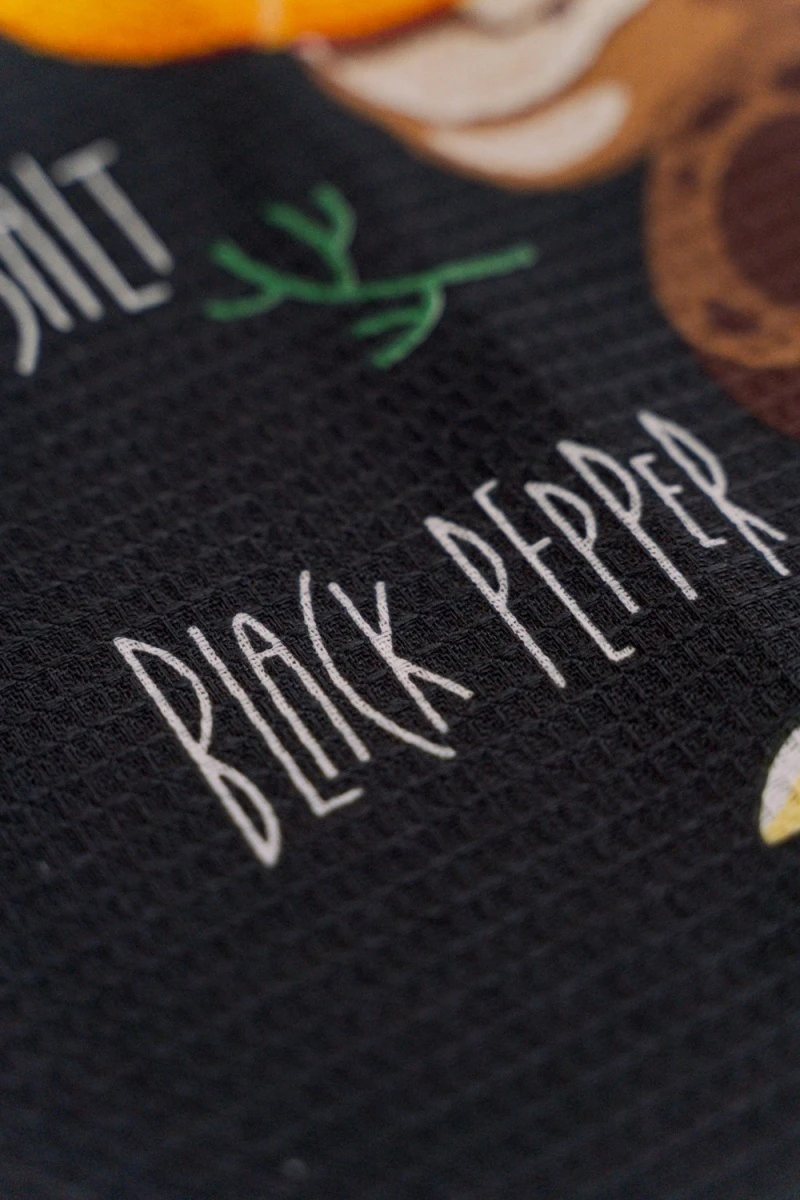 Полотенце кухонное Завтрак (серый)