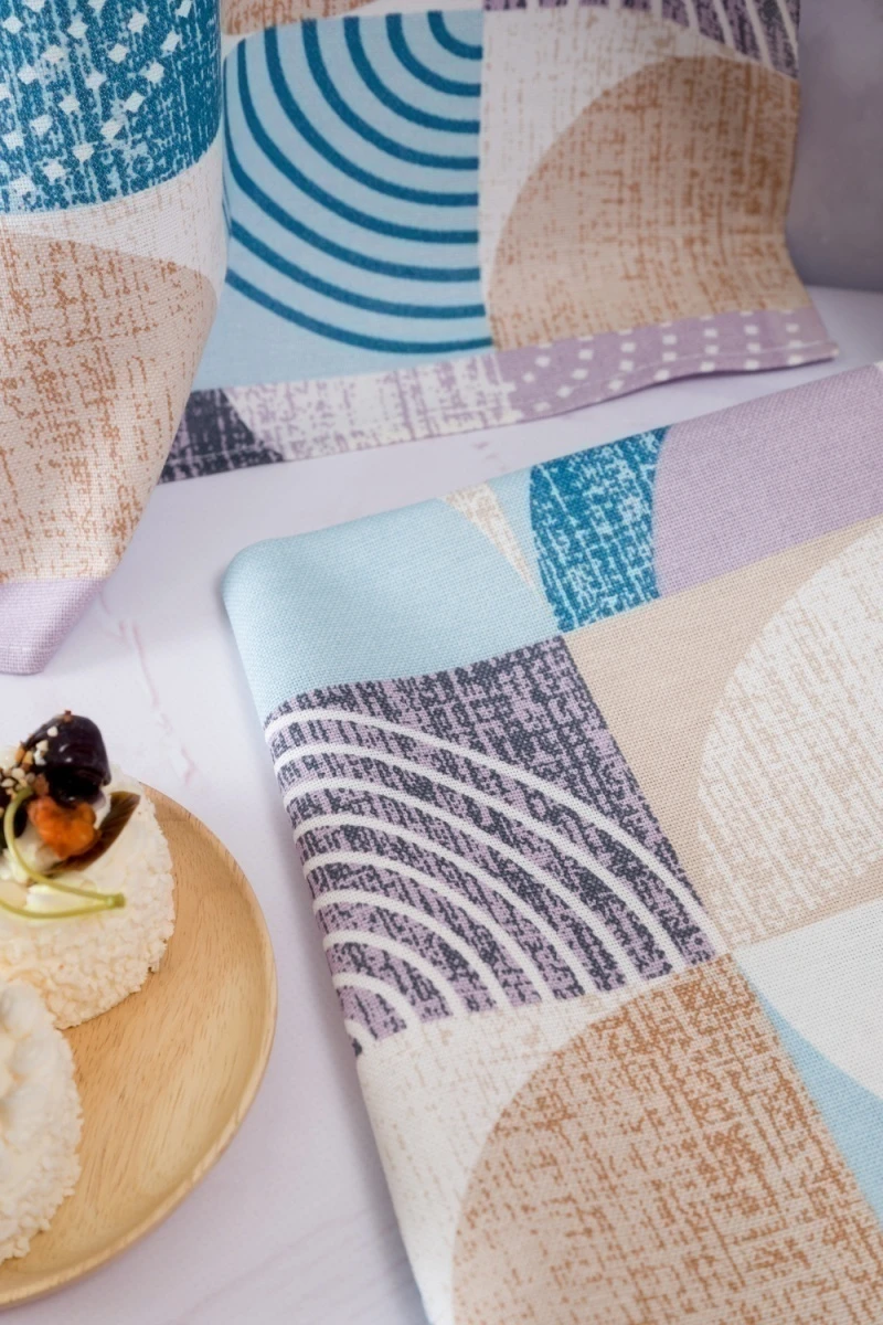 Полотенце кухонное Марципан (голубой+серый)