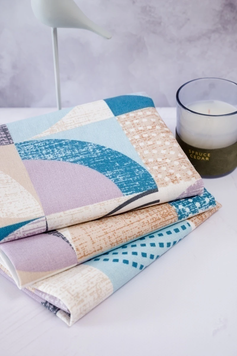 Полотенце кухонное Марципан (голубой+серый)