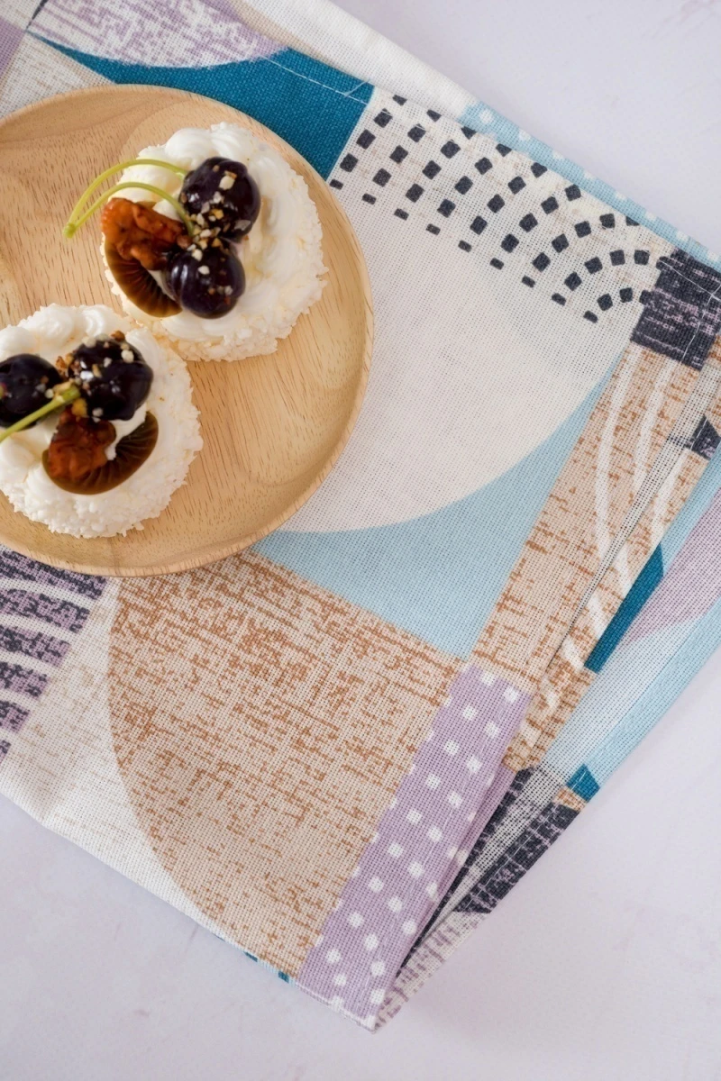 Полотенце кухонное Марципан (голубой+серый)