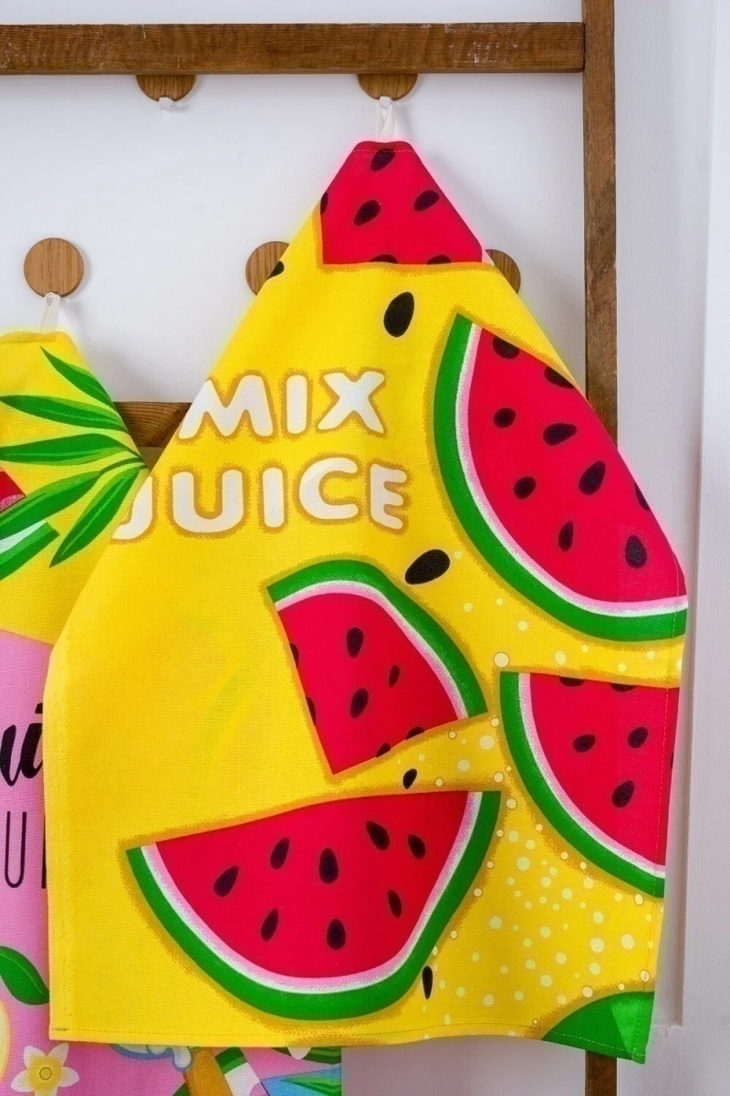 Полотенце кухонное Арбузы набор 3 шт (желтый,  зеленый)