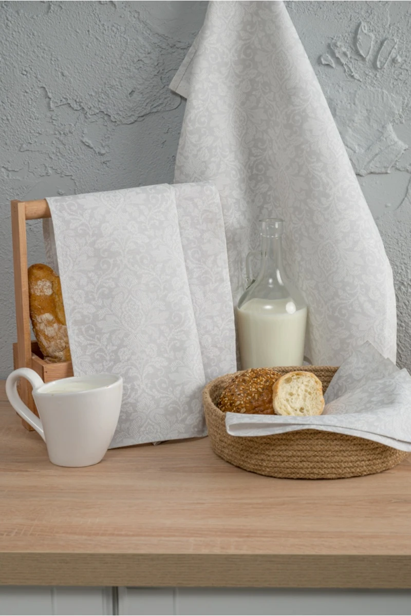 Полотенце кухонное Белое кружево (белый)