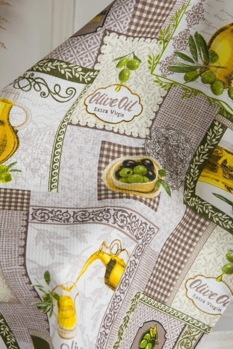 Полотенце кухонное Оливки (серый)